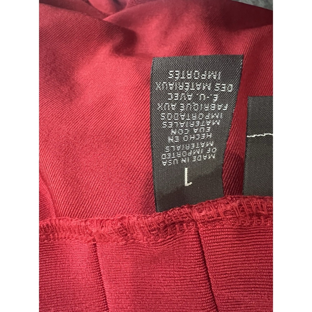 Chicos Travelers Open Front Cardigan Womens Size M Red‎ Ruffle  Feminine - Picture 7 of 8